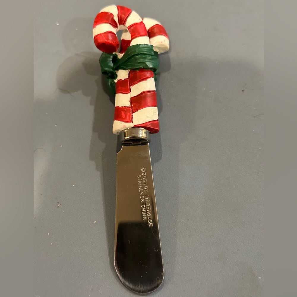 Candy Cane Butter / Cheese Spreader Boston Warehouse